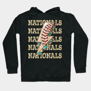 Aesthetic Design Nationals Gifts Vintage Styles Baseball Hoodie